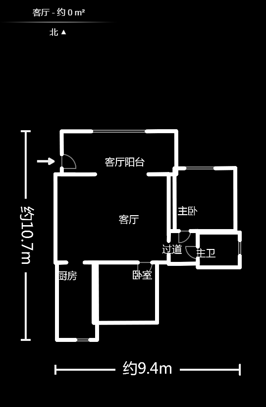 蝴蝶谷 3室2厅2卫 1800.0元/月 蝴蝶谷 3室2厅2卫 1800.0元/月户型图