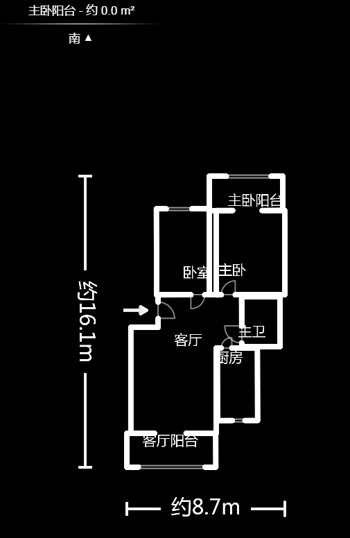 湘瑞家园  2室2厅1卫    1200.0元/月户型图