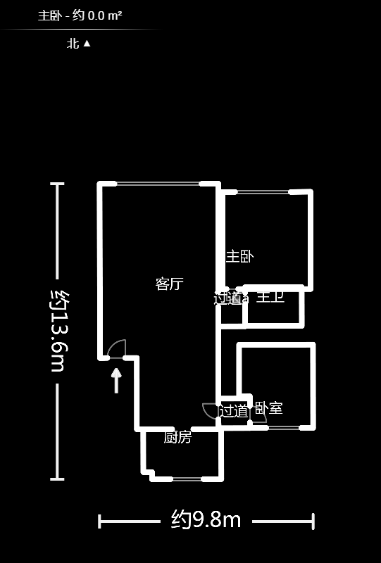 金鹰机电大市场  3室2厅1卫   1300.00元/月户型图