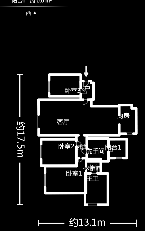 中隆国际嘉熙中心 3室2厅2卫 7500.0元/月 中隆国际嘉熙中心 3室2厅2卫 7500.0元/月户型图
