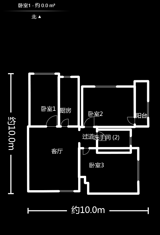 万博汇  3室1厅1卫   183.90万室内图1