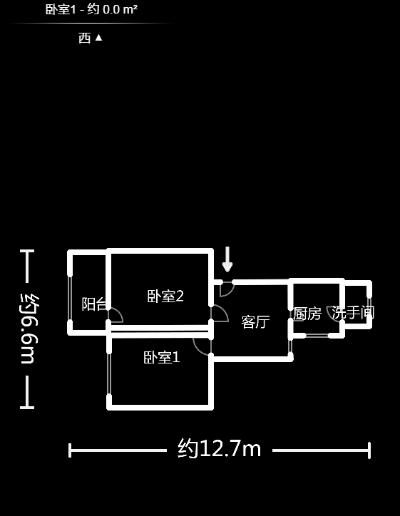 红旗区四片  2室1厅1卫    46.8万室内图1