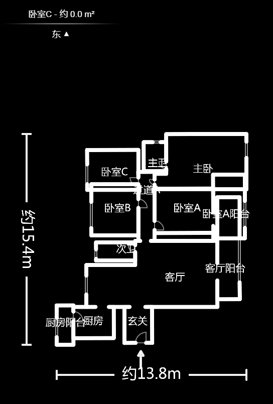 八方小区C区  4室2厅2卫   514.00万室内图1