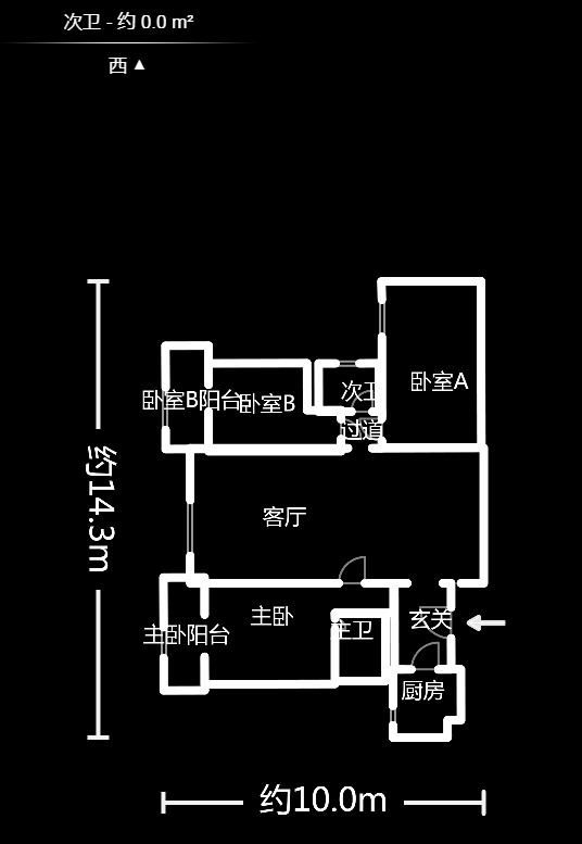八方小区C区  3室2厅2卫   410.00万室内图1