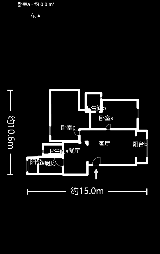 丽发新城  3室2厅2卫    83.8万室内图1