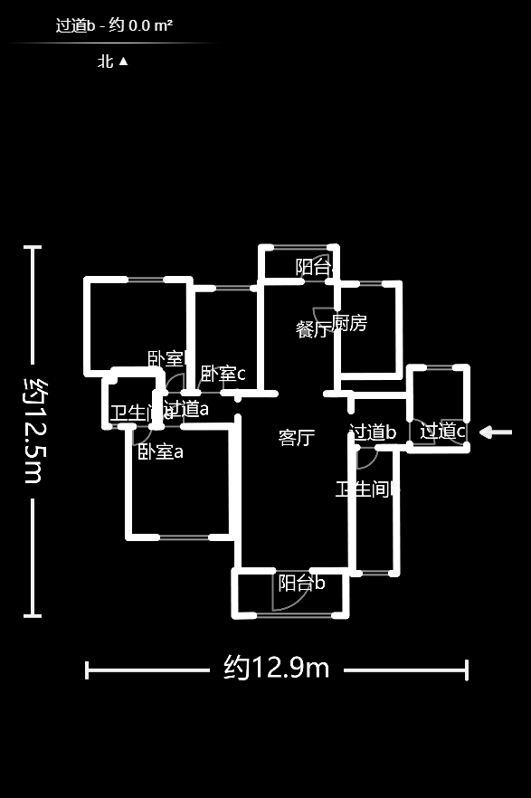 宏聚地中海 3室2厅2卫 2200.0元/月 宏聚地中海 3室2厅2卫 2200.0元/月户型图