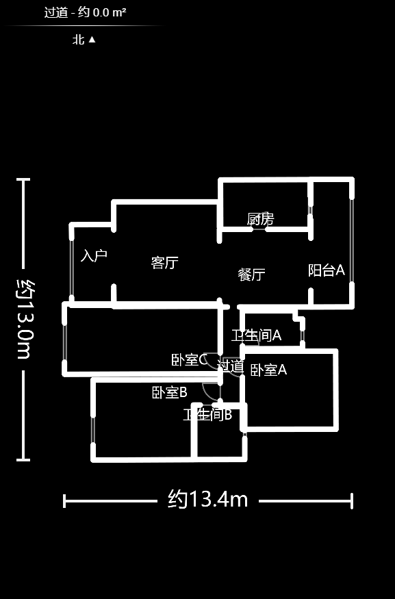 华银天际  3室2厅2卫   119.80万室内图1