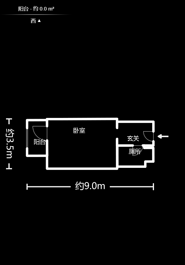 绿地中央广场 1室1厅1卫 1400.0元/月 绿地中央广场 1室1厅1卫 1400.0元/月户型图