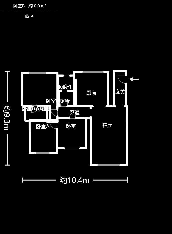 兰亭湾畔  3室2厅1卫   96.80万室内图1