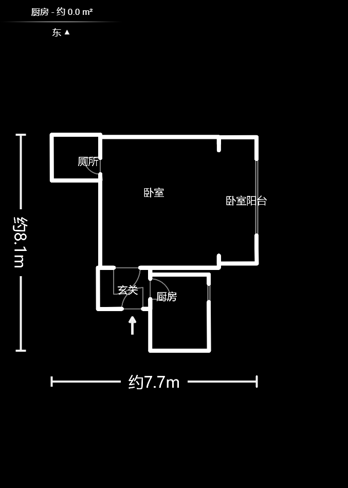 九龙领仕汇 1室1厅1卫 800.0元/月 九龙领仕汇 1室1厅1卫 800.0元/月户型图
