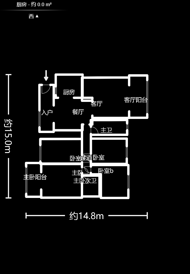 蟠龙欣苑  3室2厅2卫   2200.00元/月户型图