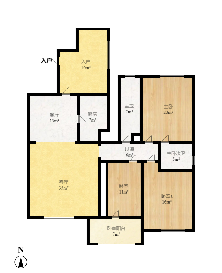 荣鑫家园 3室2厅2卫 1800.0元/月 荣鑫家园 3室2厅2卫 1800.0元/月户型图