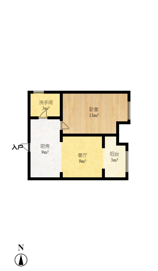 中建木莲工社 1室1厅1卫 1700.0元/月 中建木莲工社 1室1厅1卫 1700.0元/月户型图