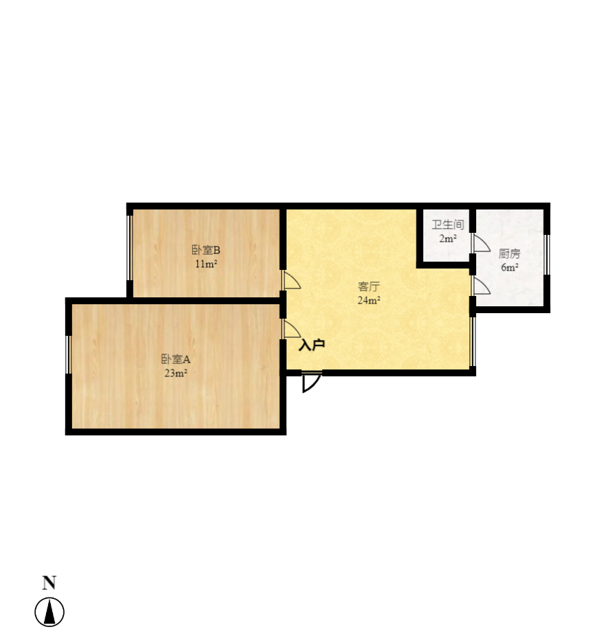 静谧园  2室1厅1卫   30.60万室内图1