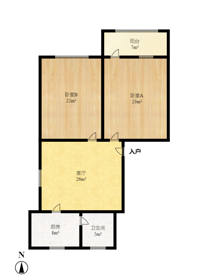 东瓜山三村(东电社区) 2室1厅1卫 1400.0元/月 东瓜山三村(东电社区) 2室1厅1卫 1400.0元/月户型图