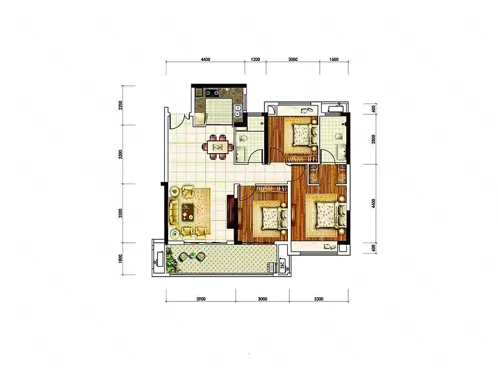 时代新城(翰林府) 3室2厅1卫 52.8万 时代新城(翰林府) 3室2厅1卫 52.8万室内图