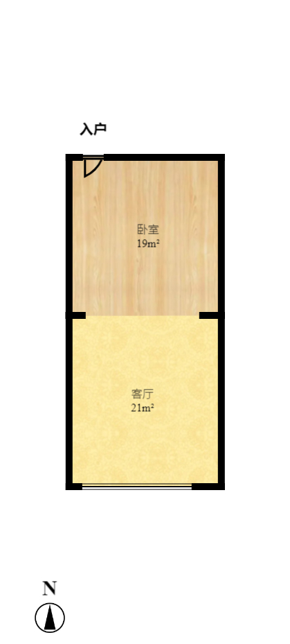 达美D6区 1室1厅0卫 1400.0元/月 达美D6区 1室1厅0卫 1400.0元/月户型图