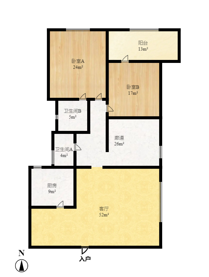 万事佳景园  3室2厅2卫   2400.00元/月室内图1