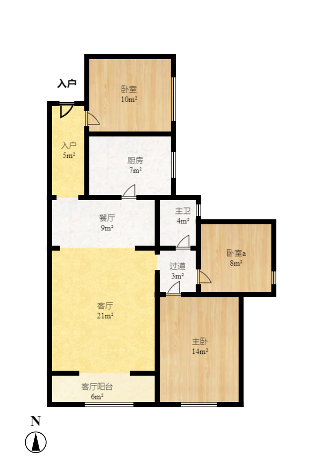 筑梦星园 3室2厅1卫 65.8万 筑梦星园 3室2厅1卫 65.8万户型图