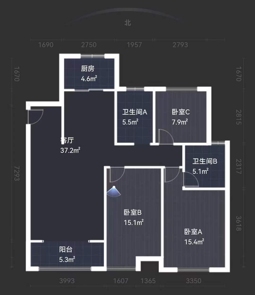 佳兆业金域天下三期 3室2厅2卫 83.8万 佳兆业金域天下三期 3室2厅2卫 83.8万室内图