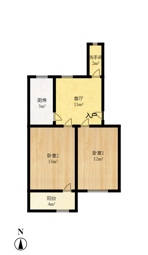 茶园坡社区(原王家冲社区)  2室1厅1卫   1100.00元/月室内图1
