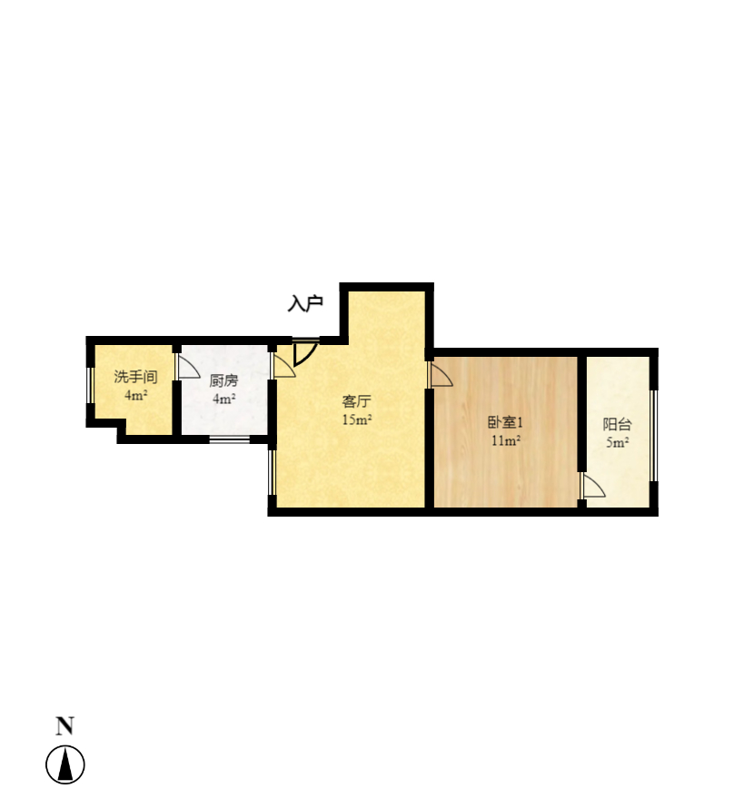 桔园小区1-8片  1室1厅1卫    1500.0元/月 桔园小区1-8片  1室1厅1卫    1500.0元/月户型图