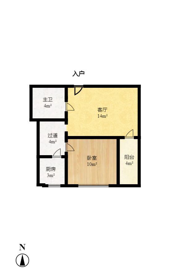 阳光锦城 1室1厅1卫 1750.0元/月 阳光锦城 1室1厅1卫 1750.0元/月户型图