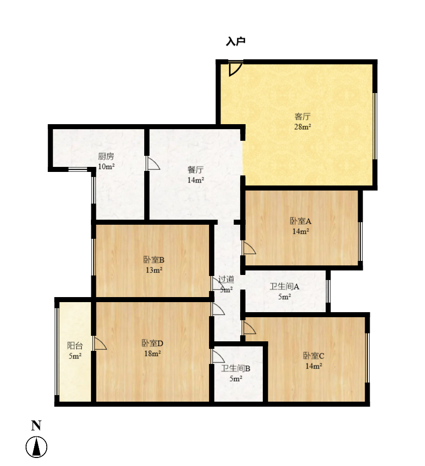 永通商邸 1室0厅0卫 4500.0元/月 永通商邸 1室0厅0卫 4500.0元/月户型图