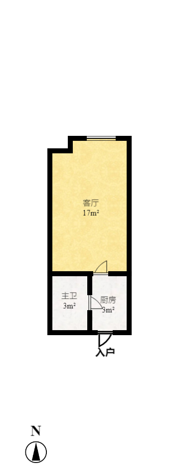 华润五彩城  1室1厅1卫    1350.0元/月 华润五彩城  1室1厅1卫    1350.0元/月户型图