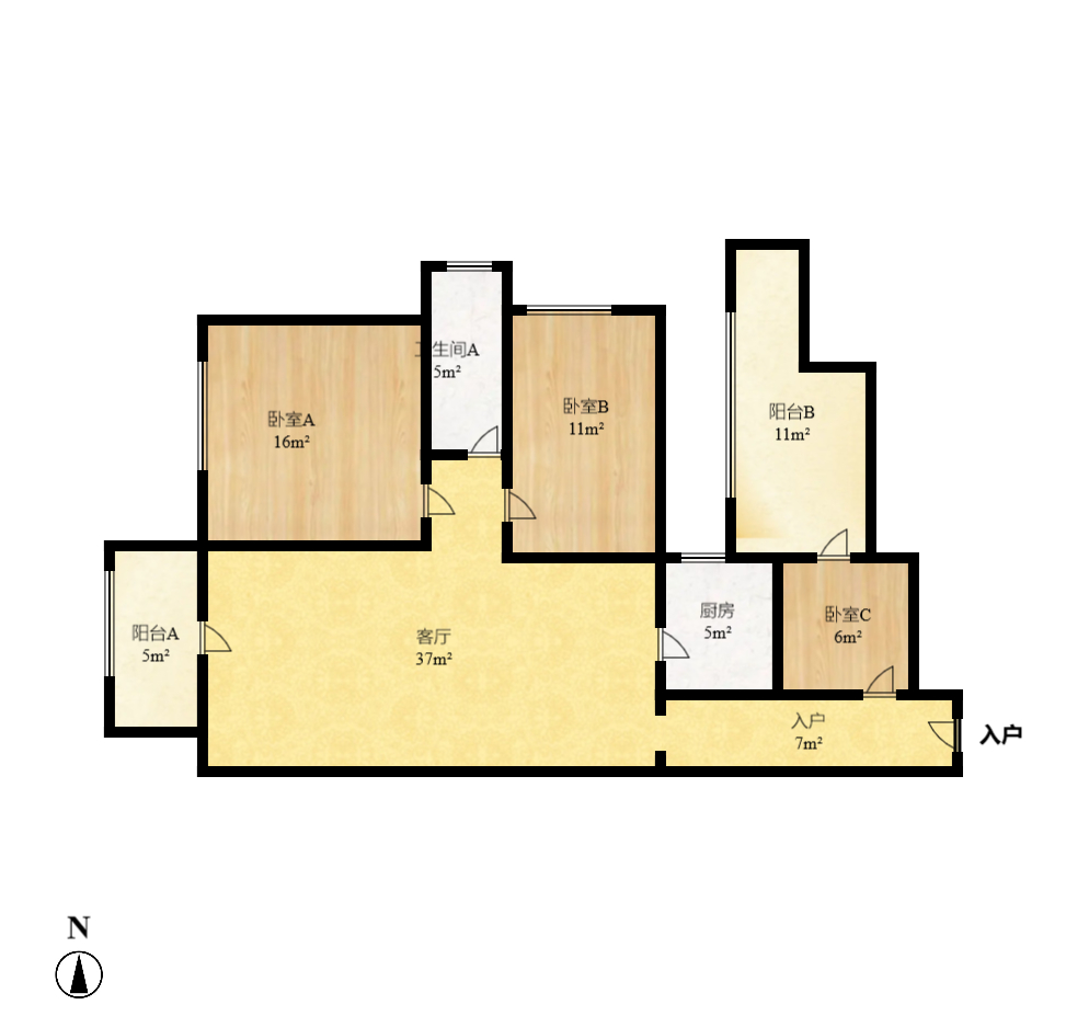 通用时代国际社区 1室1厅1卫 2500.0元/月 通用时代国际社区 1室1厅1卫 2500.0元/月户型图