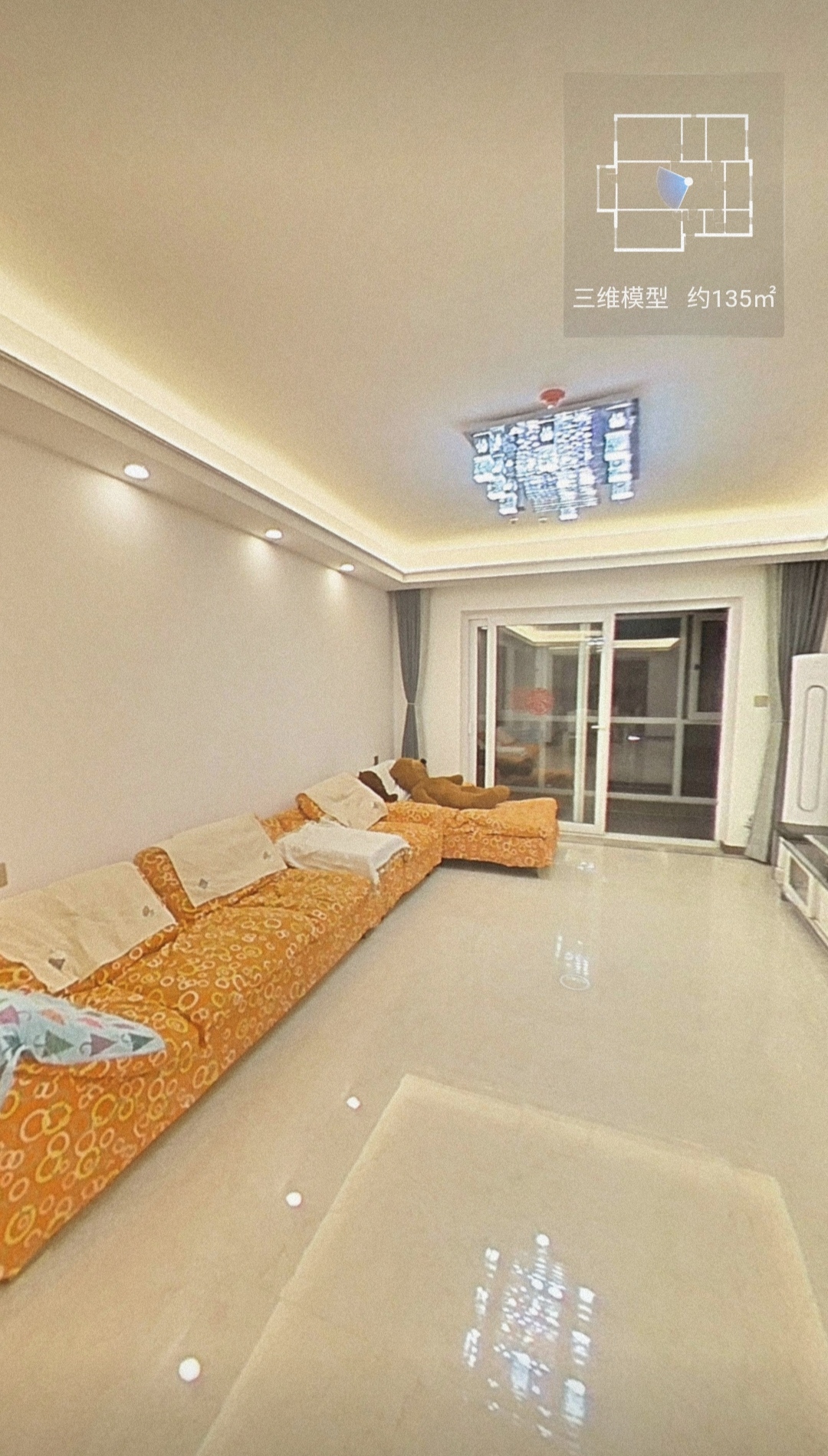 万科城市之光南区  3室2厅2卫   3600.00元/月户型图