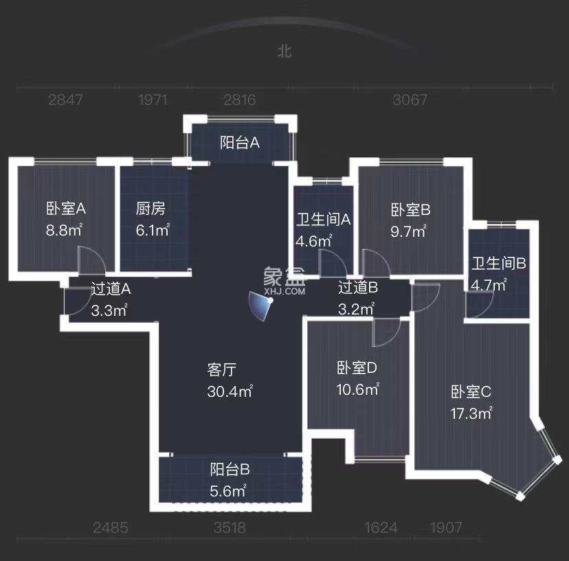 东鼎紫园二期  4室2厅2卫   82.00万