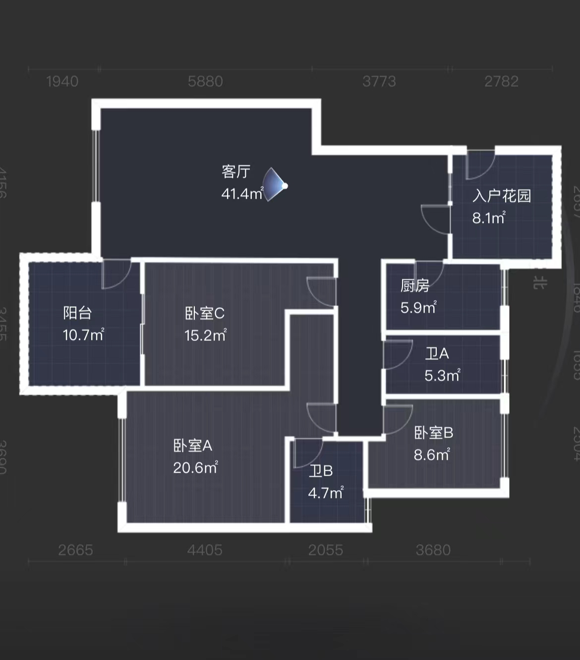 尚格名城香榭丽舍  3室2厅2卫   80.00万