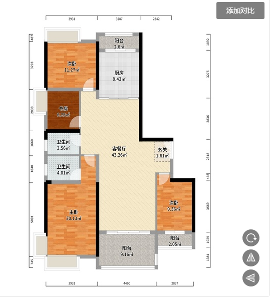 奥园养生城 4室2厅2卫 135.0万 奥园养生城 4室2厅2卫 135.0万室内图