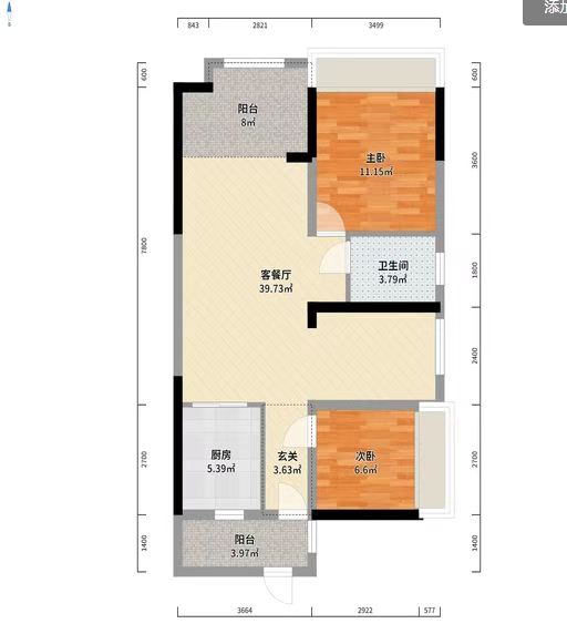 佳兆业金域天下三期 3室2厅1卫 54.8万 佳兆业金域天下三期 3室2厅1卫 54.8万室内图