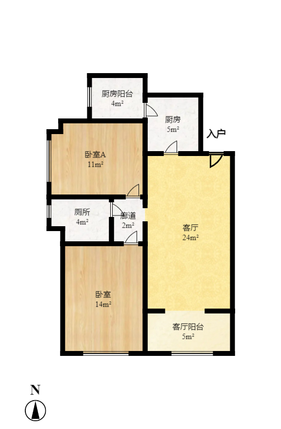 金鼎公园尚  3室2厅1卫   70.00万室内图1