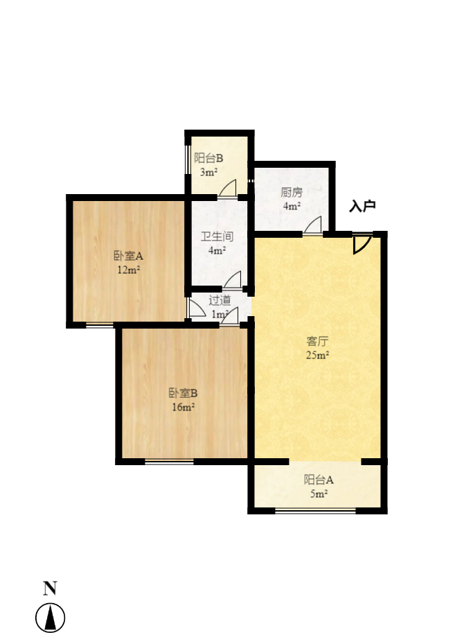 福嘉园 1室2厅1卫 2000.0元/月 福嘉园 1室2厅1卫 2000.0元/月户型图