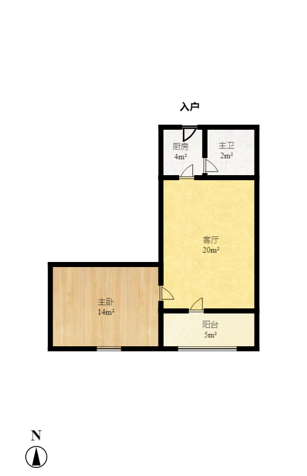 花漾年华(桂花园) 1室1厅1卫 1650.0元/月 花漾年华(桂花园) 1室1厅1卫 1650.0元/月户型图
