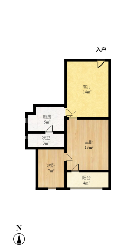 杜家塘小区  2室2厅1卫   2200.00元/月室内图1