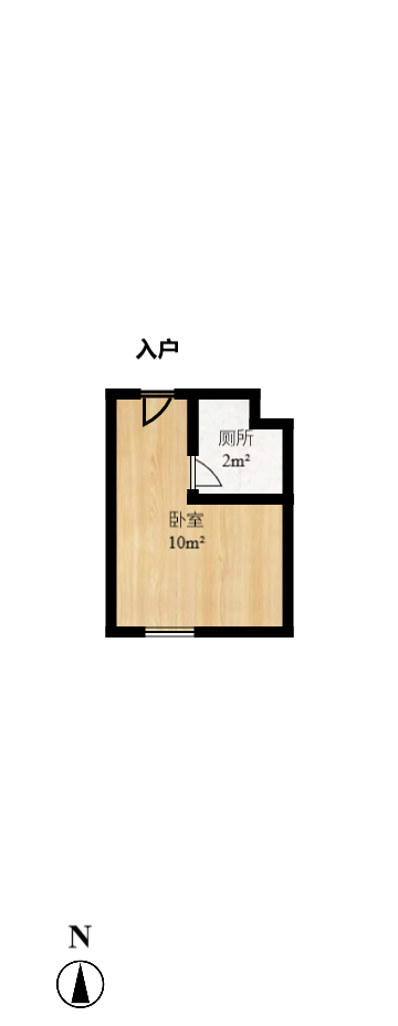 兰亭湾畔 1室1厅1卫 1100.0元/月 兰亭湾畔 1室1厅1卫 1100.0元/月户型图