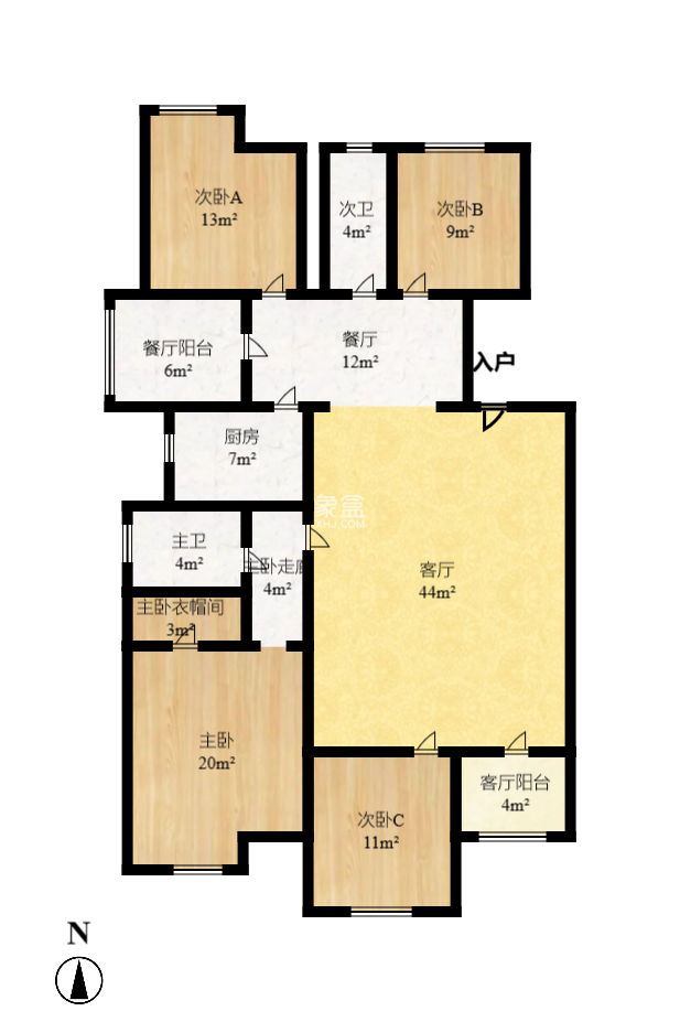 怡和山庄  5室2厅2卫   159.00万