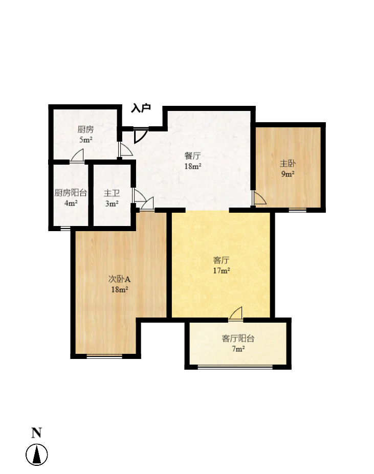 湘江雅颂居 2室2厅1卫 2200.0元/月 湘江雅颂居 2室2厅1卫 2200.0元/月户型图