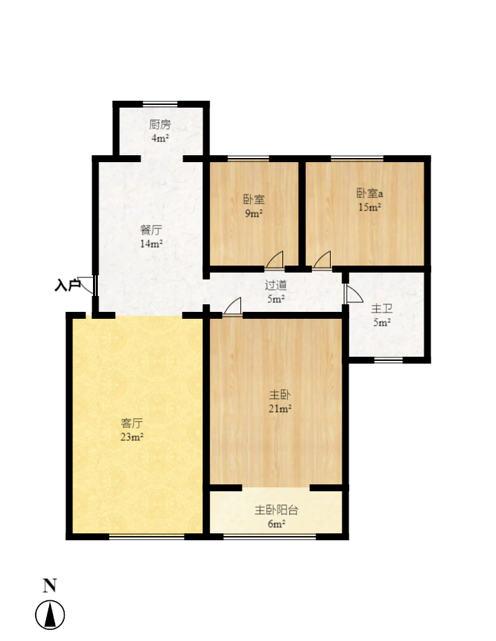 山水湾  3室2厅1卫   68.00万室内图1