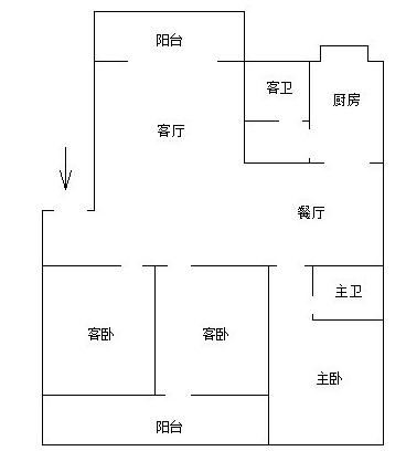 亿都国际城市首府  3室2厅2卫   68.00万