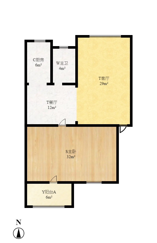 天凯东苑  2室1厅1卫   78.00万室内图1
