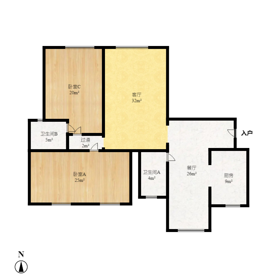 长沙欧洲城  4室1厅2卫    2600.0元/月室内图1