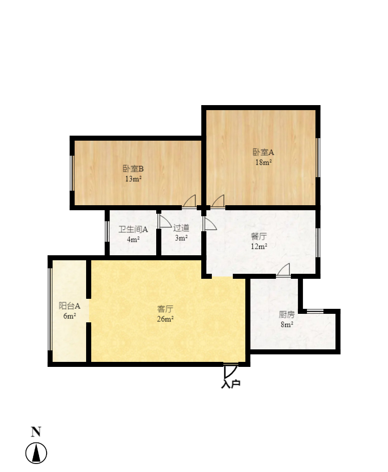 万芙锦城 2室1厅1卫 2000.0元/月 万芙锦城 2室1厅1卫 2000.0元/月户型图