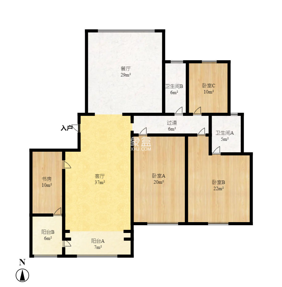 鑫远湘府华城  4室2厅2卫    195.0万