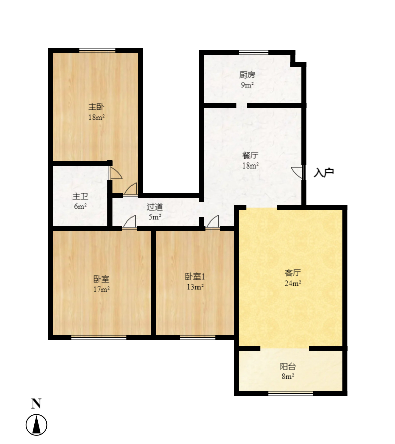 芙蓉苑  3室2厅2卫   128.00万室内图1