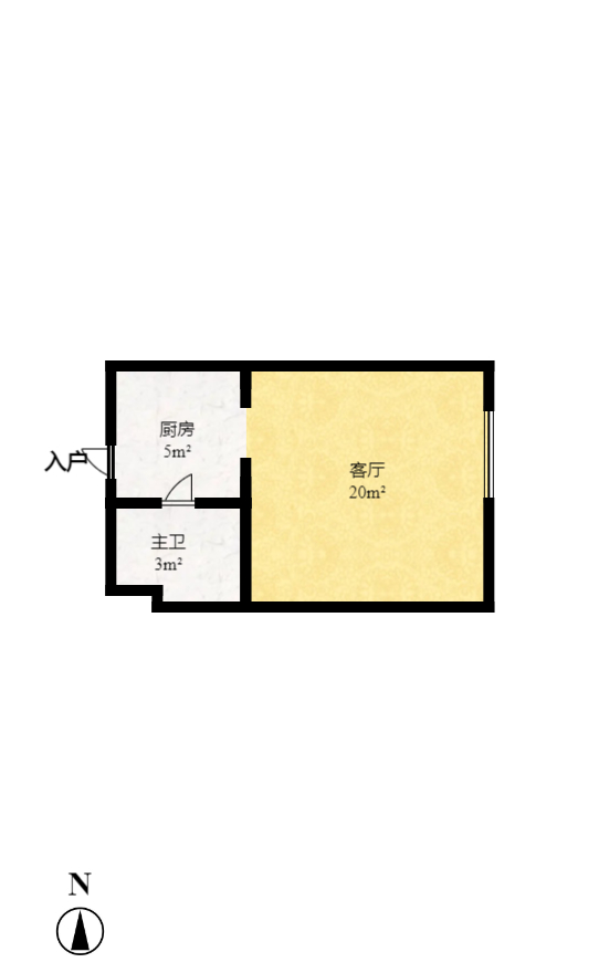 浏阳河畔家园 1室1厅1卫 1800.0元/月 浏阳河畔家园 1室1厅1卫 1800.0元/月户型图